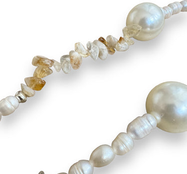 CITRINE & LARGE PEARL PHONE CHARM